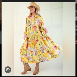 Floral Yellow Dress